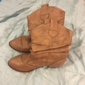 Tan Slouchy Boots Charlotte Russe Size 9